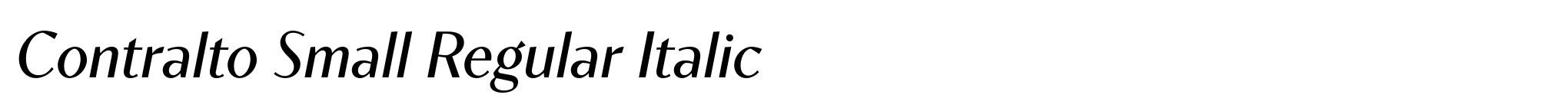 Contralto Small Regular Italic image
